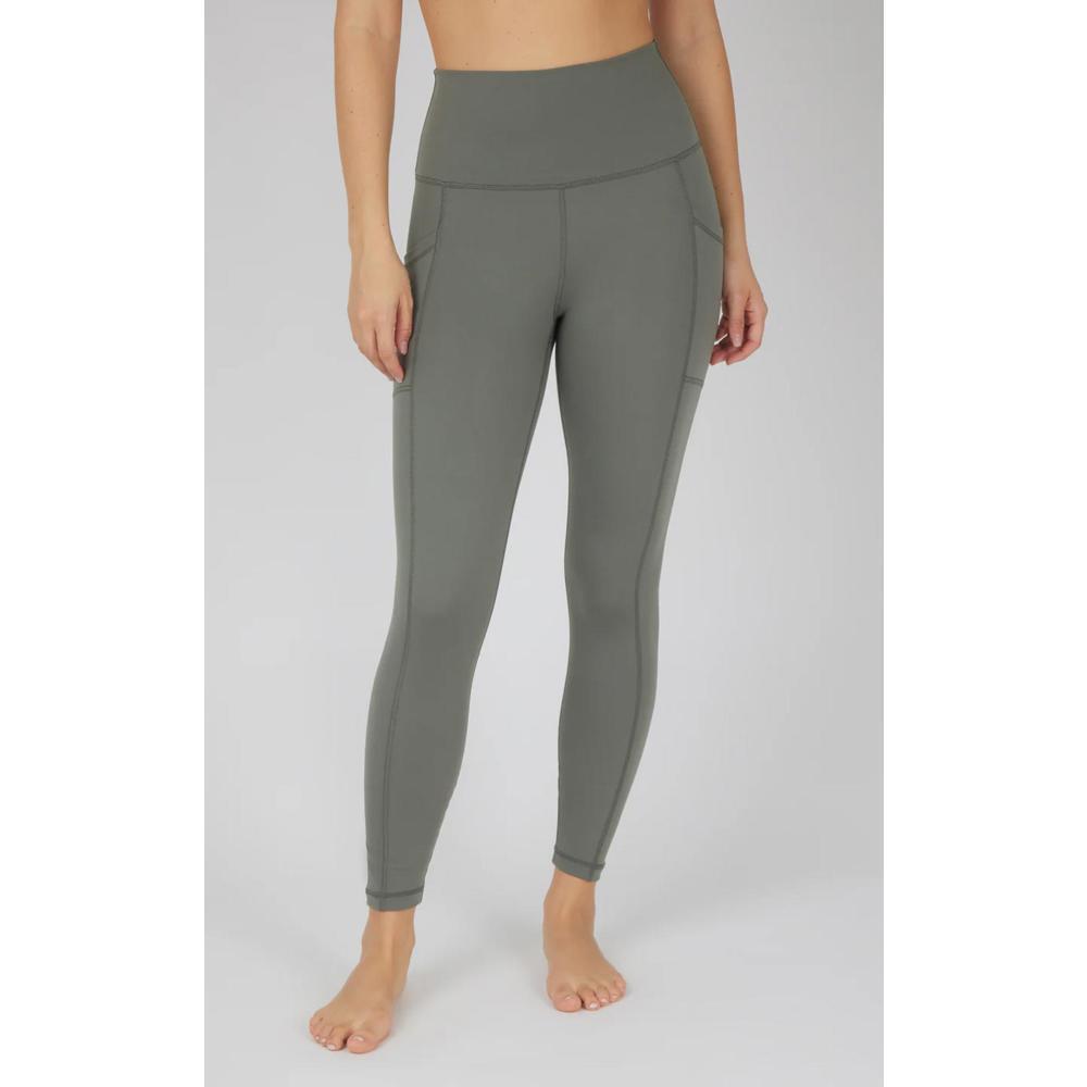 90 Degree‎ Lux Elastic Free High Waist Side Pocket 7/8 Ankle Leggings - XL